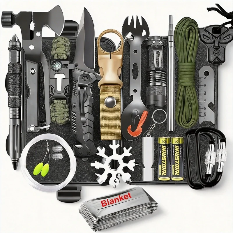 30in1 Survival Kit Überlebenskit Notfallausrüstung Camping Outdoor Set