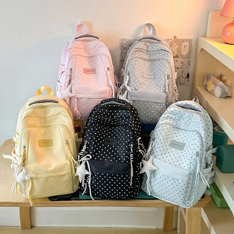 Sternmuster Multi-Taschen Rucksack Karnz