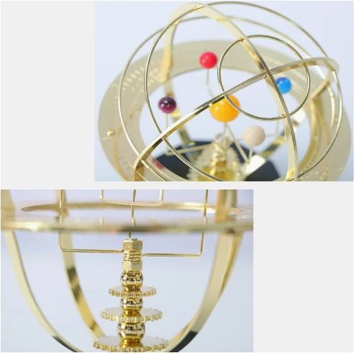 Grand Orrery Modell Handgefertigte Mechanische Messing Solar-System Nachbildung (5 Planeten)
