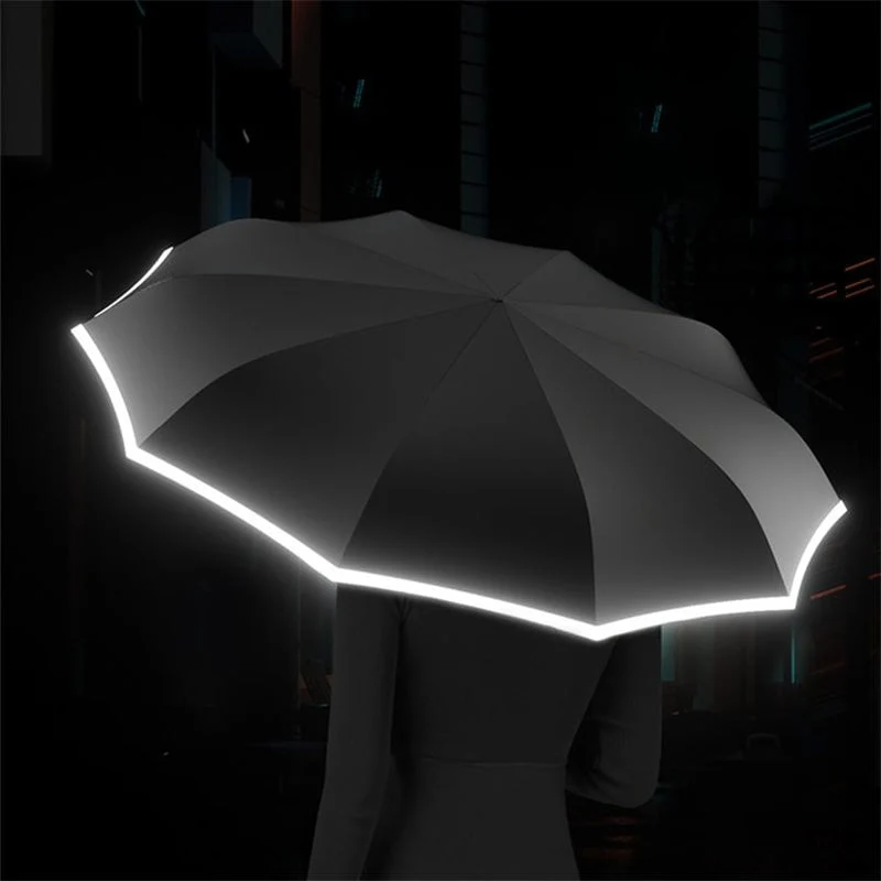 🌧️🌞50% Rabatt🌂🌂Reflektierender Sicherheitsstreifen Ringschnalle Regenschirm