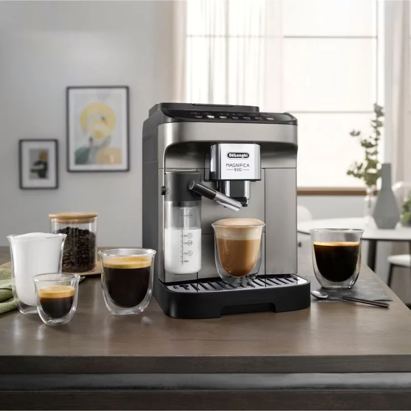 DeLonghi Magnifica Evo Automatic Bean to Cup Kaffeemaschine - Titan Schwarz | ECAM290.83.TB