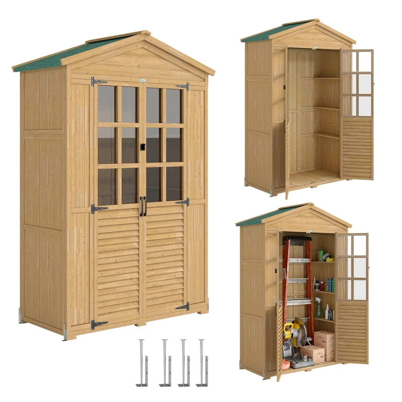 Gartenschrank Geräteschuppen Gartenschuppen Gartenhaus 128x60x197cm