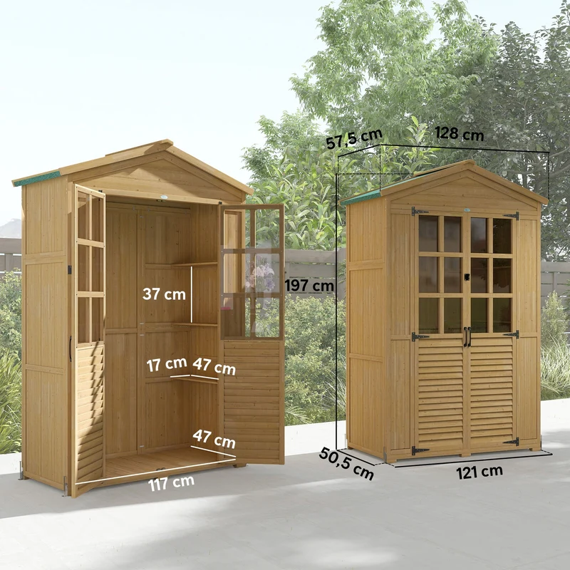 Gartenschrank Geräteschuppen Gartenschuppen Gartenhaus 128x60x197cm