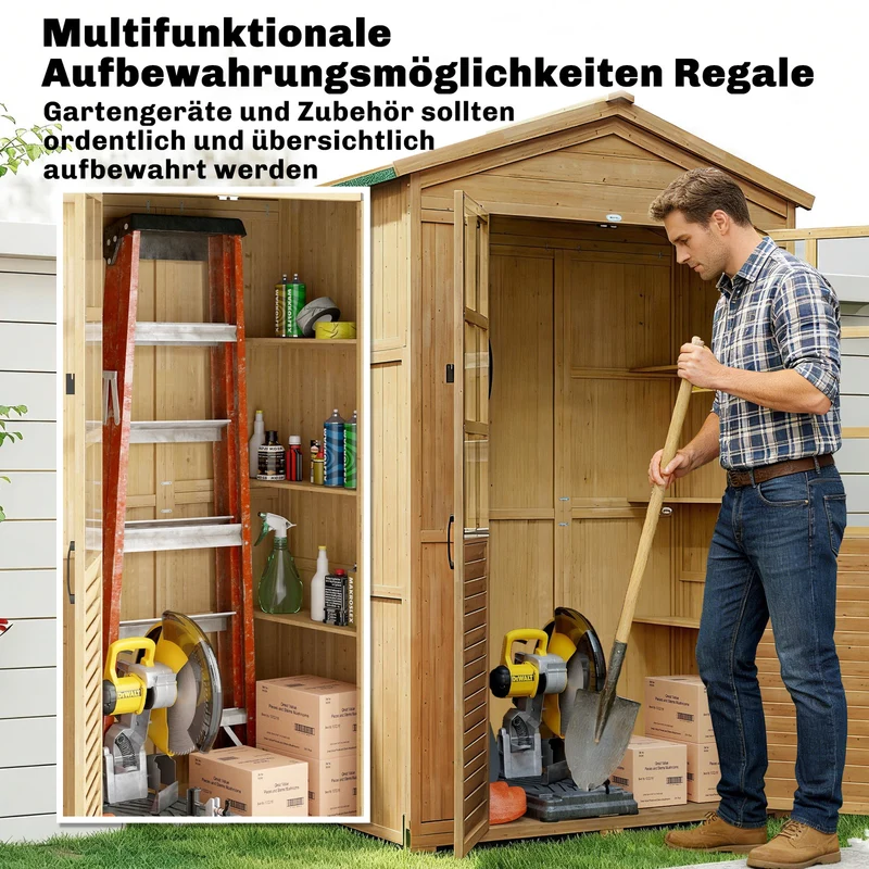 Gartenschrank Geräteschuppen Gartenschuppen Gartenhaus 128x60x197cm