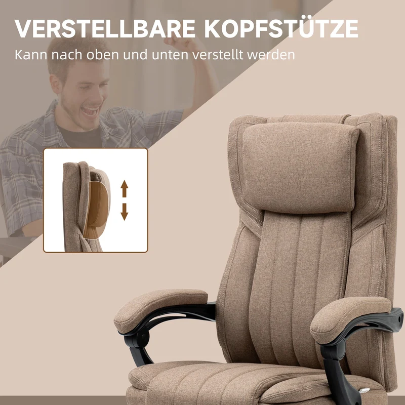 Bürostuhl Massagefunktion Liegefunktion Schreibtischstuhl Fußstütze