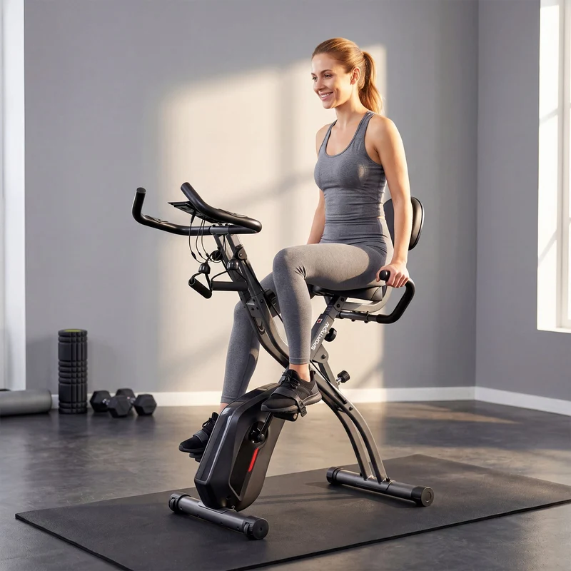Heimtrainer Fahrrad Klappbar Liegeergometer Gym