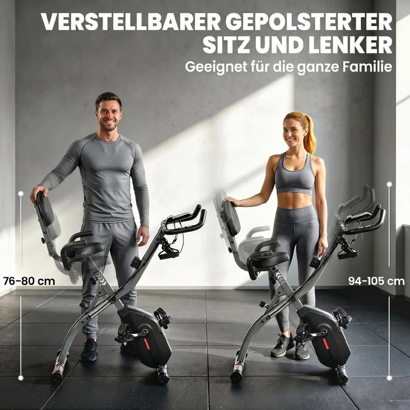 Heimtrainer Fahrrad Klappbar Liegeergometer Gym