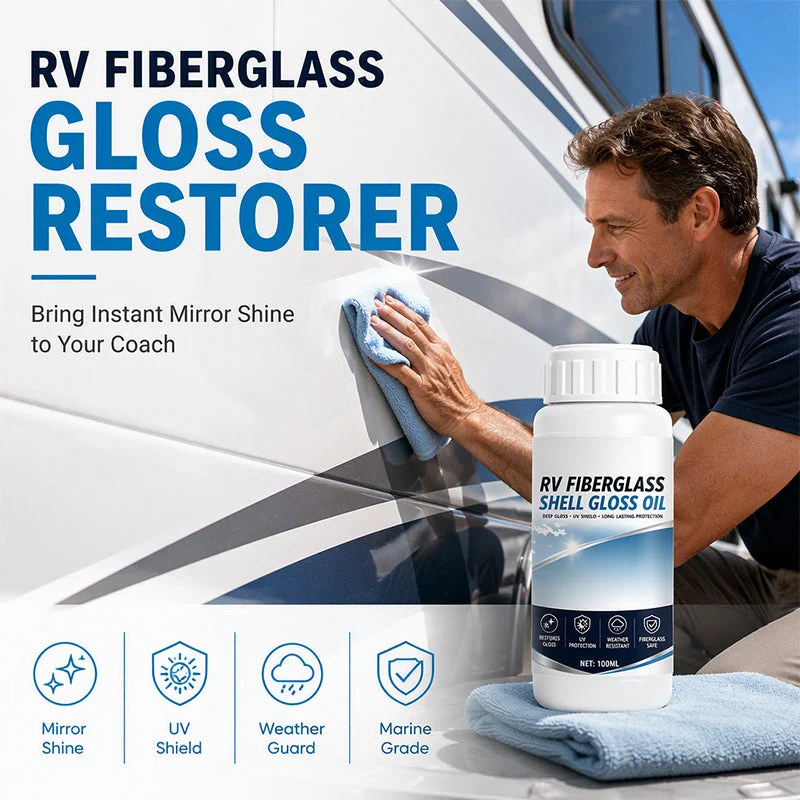✨50 % RABATT✨🚐 RV Glasfaser Glanzöl Restaurator | Hochglanz‑Erneuerung für Wohnmobil‑Oberflächen ✨