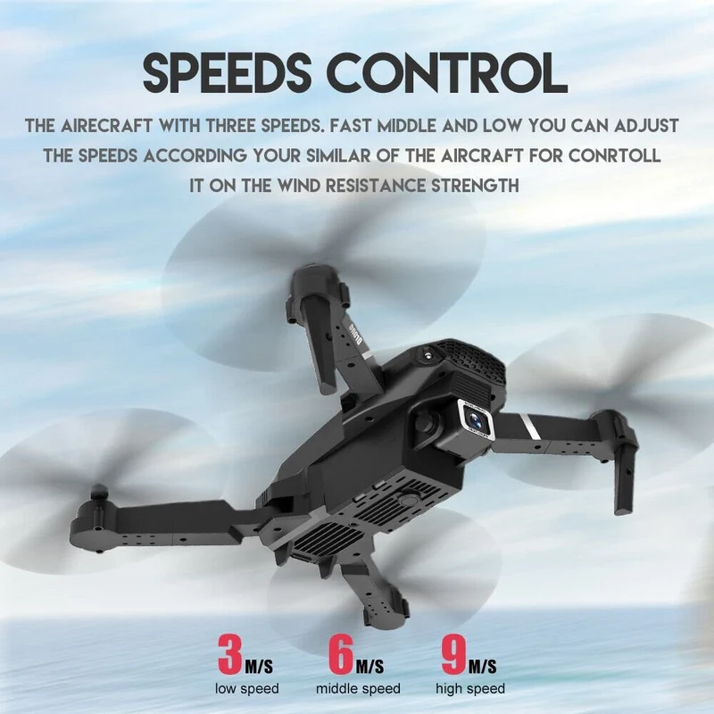 Drohne 4K Dual Kamera WiFi HD RC Quadrocopter Spielzeug 3 Akkus