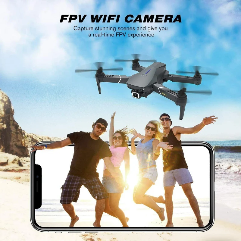 Drohne 4K Dual Kamera WiFi HD RC Quadrocopter Spielzeug 3 Akkus