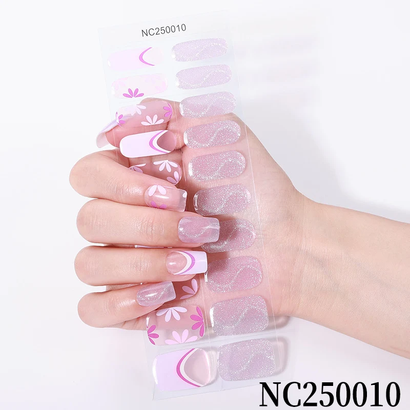 Glitzer-Gel-Nagel-Wraps