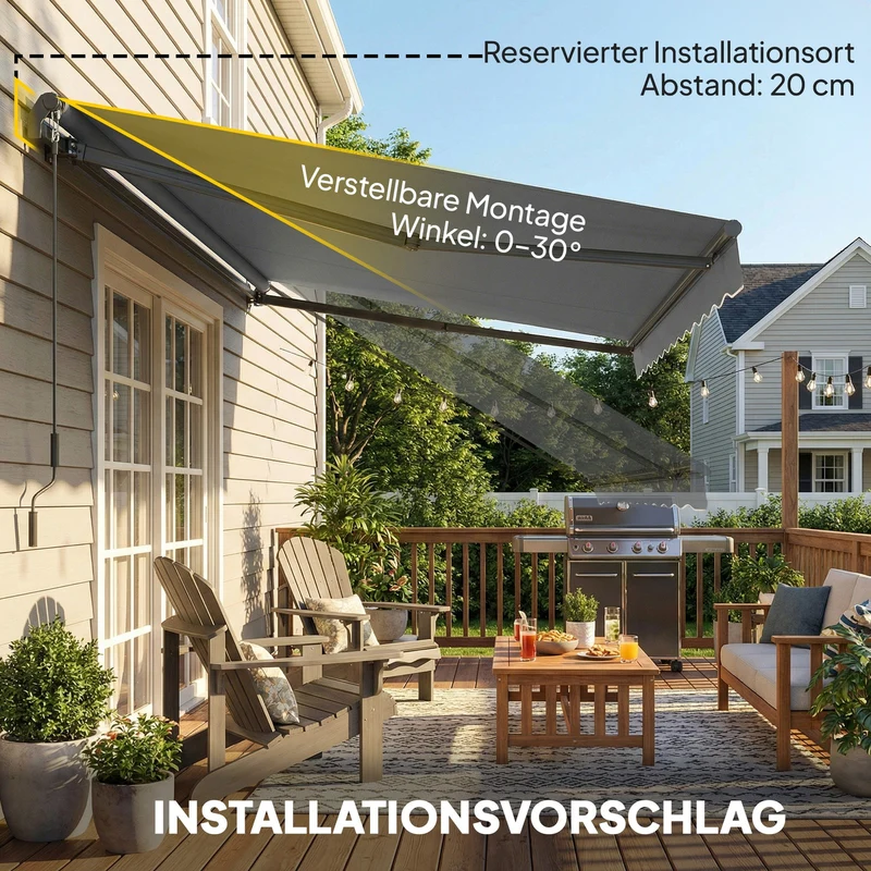 Gelenkarmmarkise Sonnenschutz Markise Terrassenmarkise Balkon