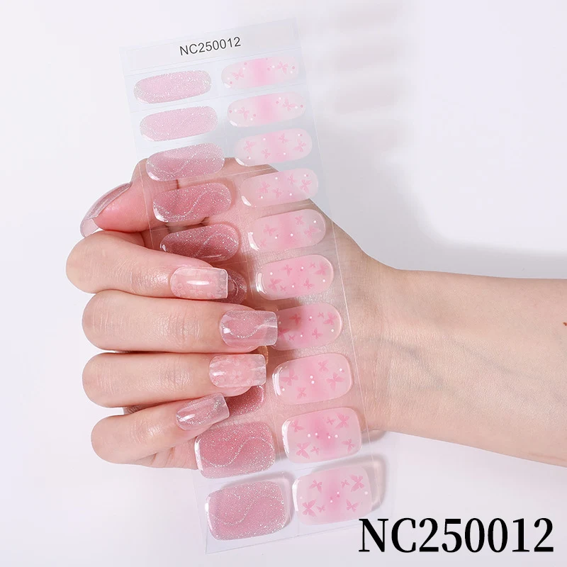 Glitter-Finish Nagel-Wickel