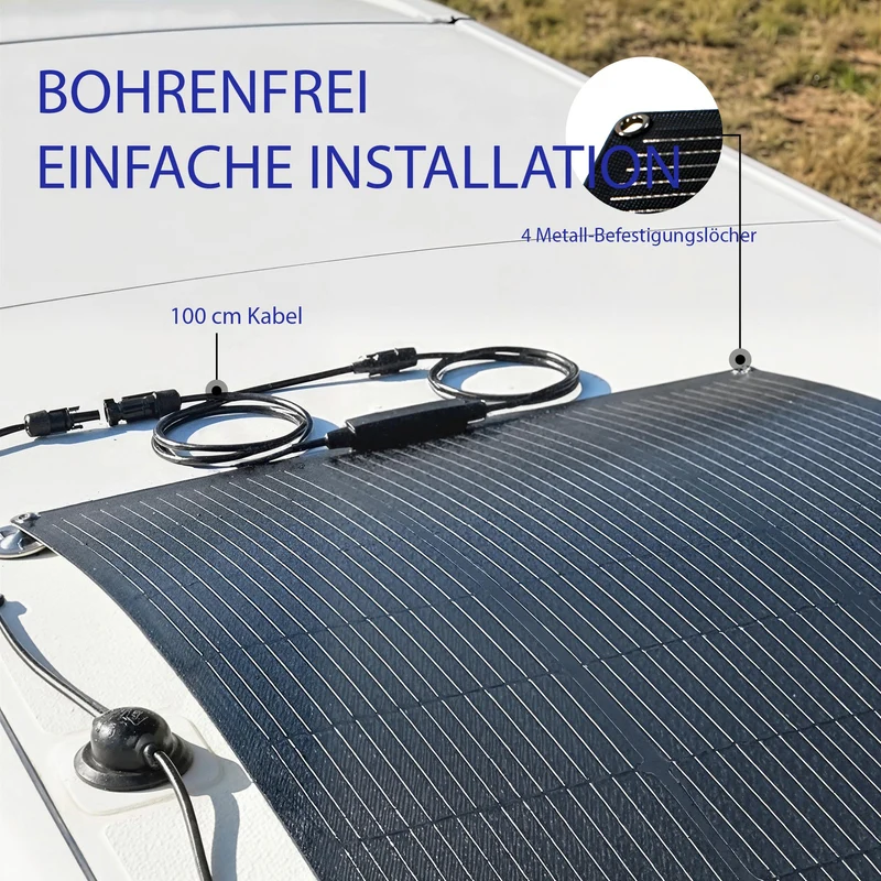 Solarpanel 100W 18V Tragbar Flexibel IP67 Solar