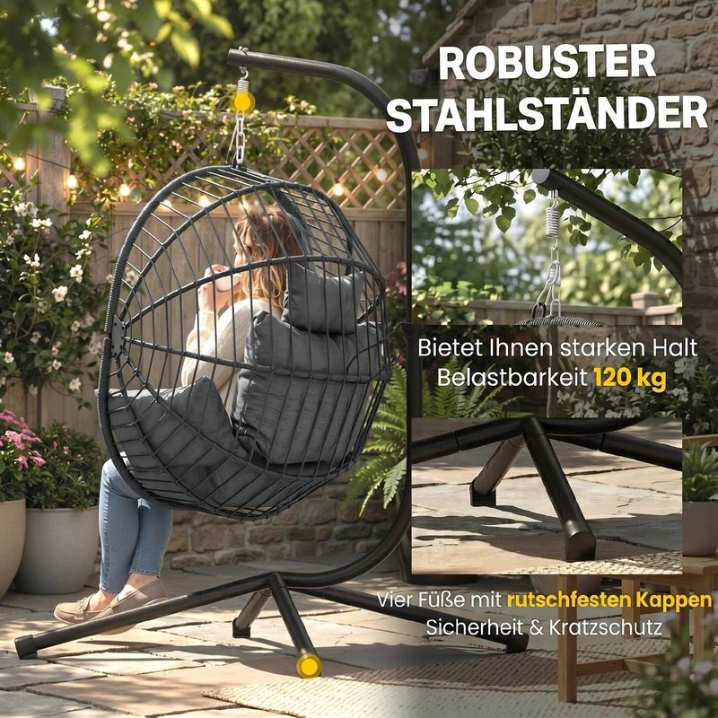 Hängesessel Hängeschaukel Kissen Hängestuhl Schaukel