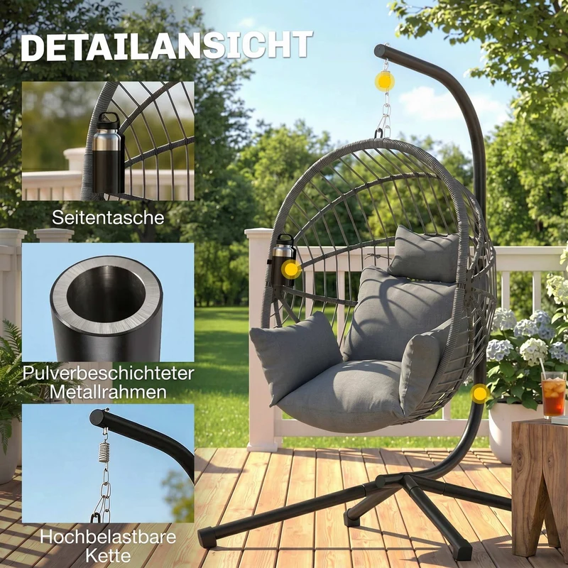 Hängesessel Hängeschaukel Kissen Hängestuhl Schaukel