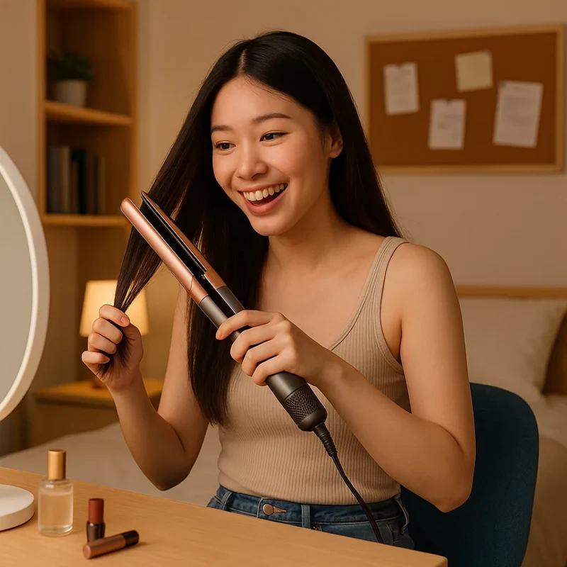 2-in-1 Haartrockner & Glätteisen für müheloses Styling