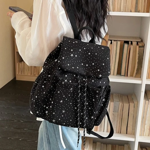 Sternen-mustered lässiger Kordelzug-Rucksack Karnz
