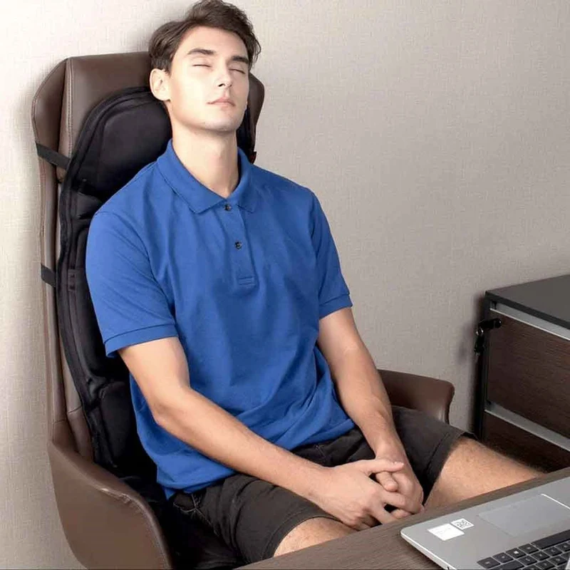 8-Mode beheizte Massage-Sitzauflage für Rücken, Nacken & Ganzkörperentspannung – Perfekt für Auto & Zuhause