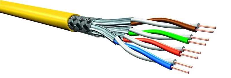 Belden Netzwerkkabel 1885ENH 4x2xAWG23 Cat7 gelb S/FTP FRNC/LSOH 1000MHz 100m-Kabelrton