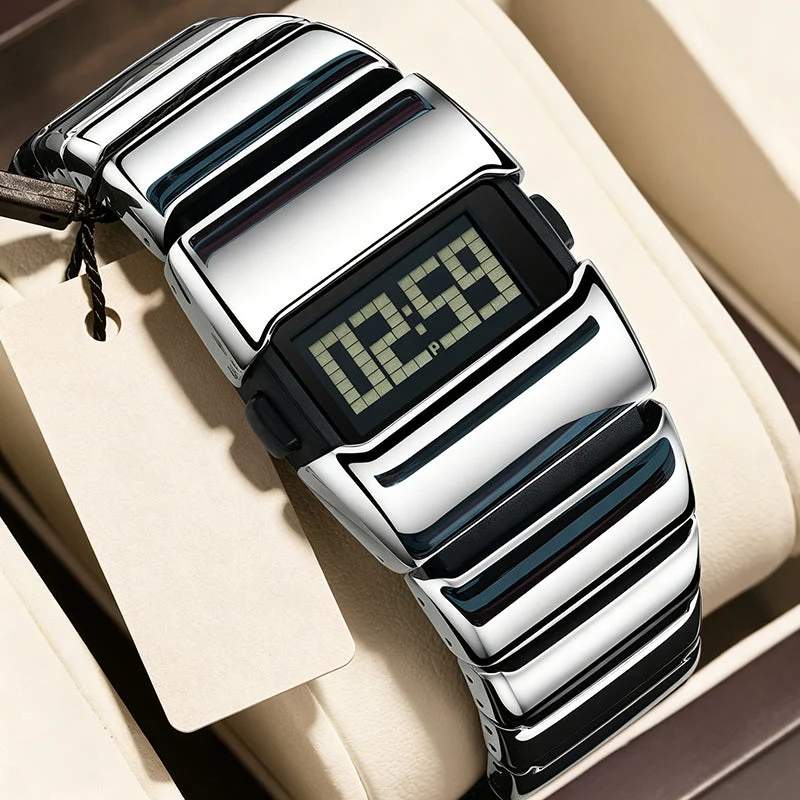 ⌚ 55% RABATT! 💼 Luxus-Digitaluhr für Herren – Poliertes Metallgehäuse, klares Display & eleganter Stil – Perfekt für Alltag, Büro & besondere Anlässe ✨