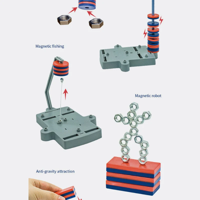 🧲50 % RABATT⏰ 12‑in‑1 Magnet‑Experiment‑Set, spielerisches Lernen für Kinder🛰️