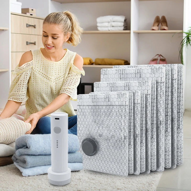 🔥Solange der Vorrat reicht 50 % Rabatt!🎉Reise-Vakuum-Storagebeutel & tragbares Pump-Set