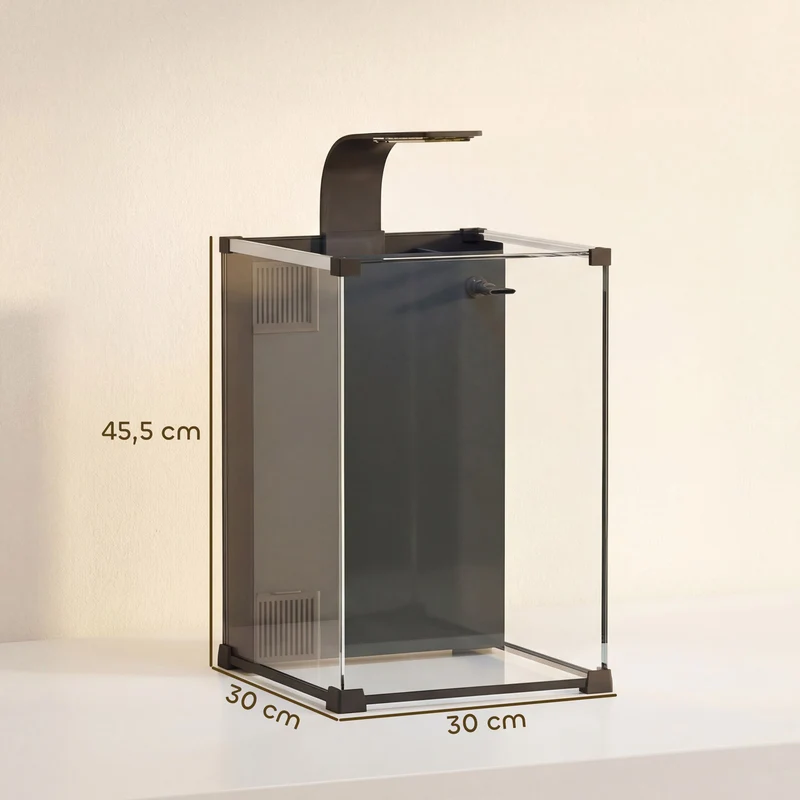 Aquarium Komplettset 36L LED Beleuchtung 30x30cm