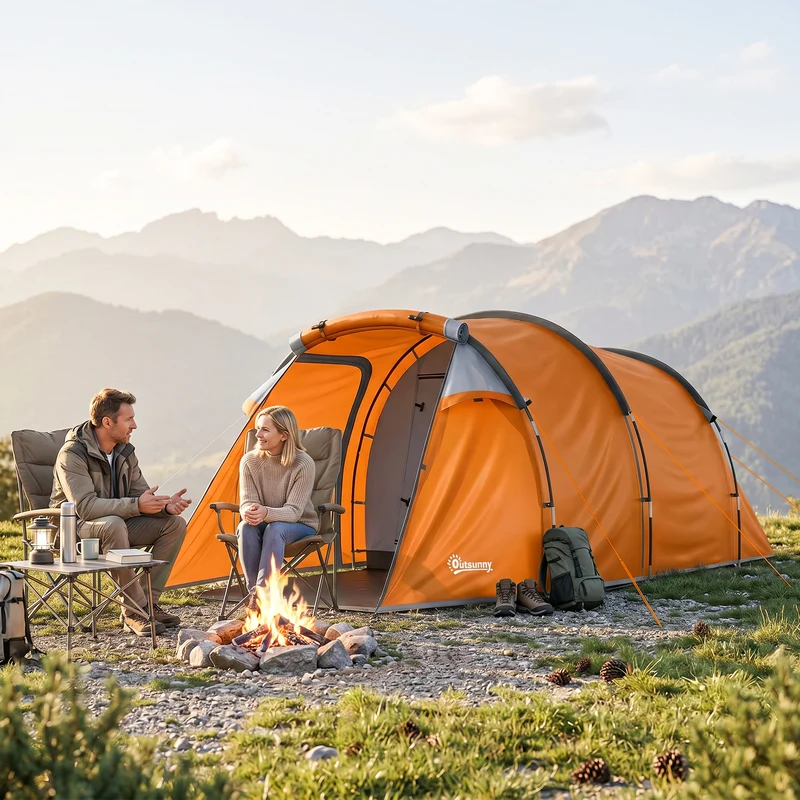Tunnelzelt Campingzelt Outdoor Camping 426x206x154cm Wasserdicht