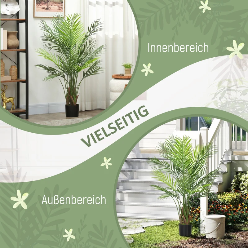 Künstliche Palme Kunstpflanze Topf Dekopflanze Zimmerpflanze