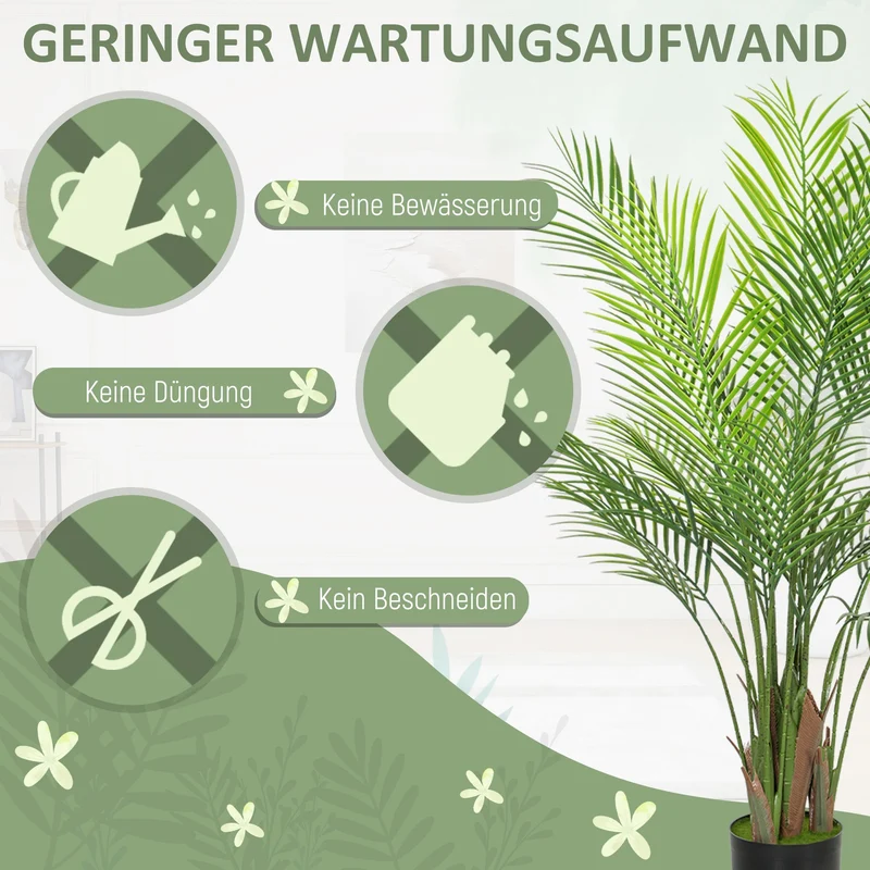 Künstliche Palme Kunstpflanze Topf Dekopflanze Zimmerpflanze