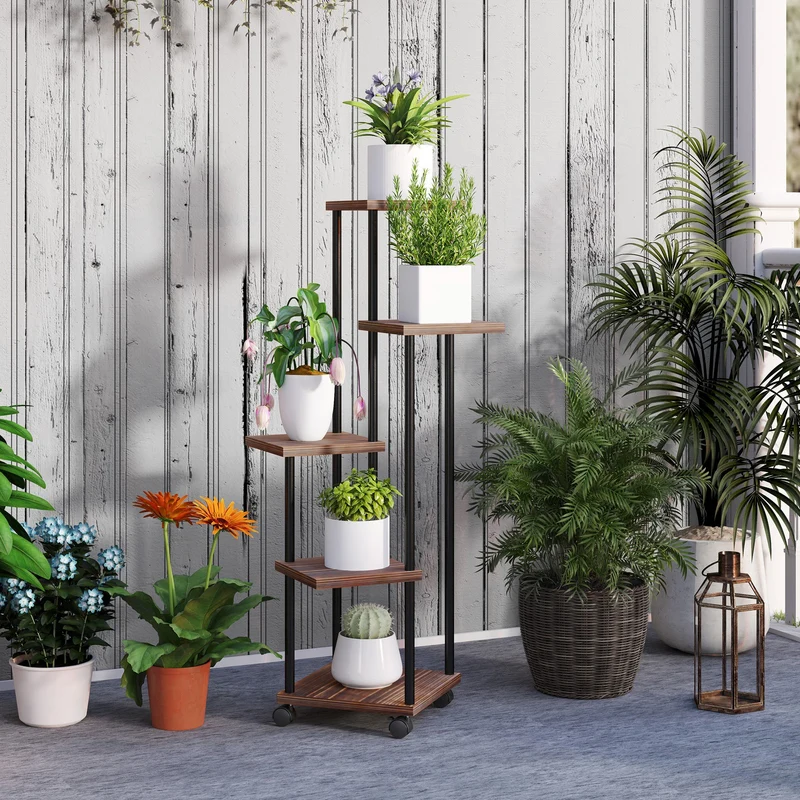 5-Etagen Pflanzenständer Blumenständer Pflanzenregal Regal