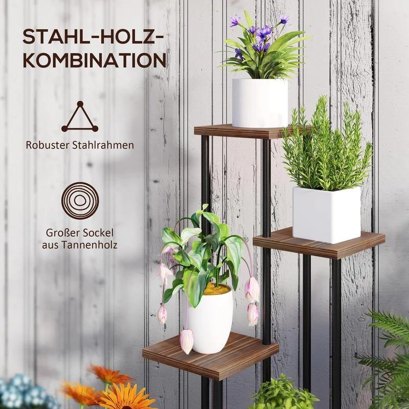5-Etagen Pflanzenständer Blumenständer Pflanzenregal Regal