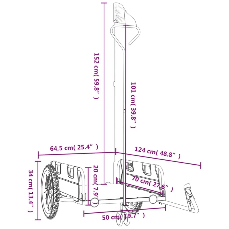 Fahrrad Transportanhänger Lastenanhänger Cargo 45kg