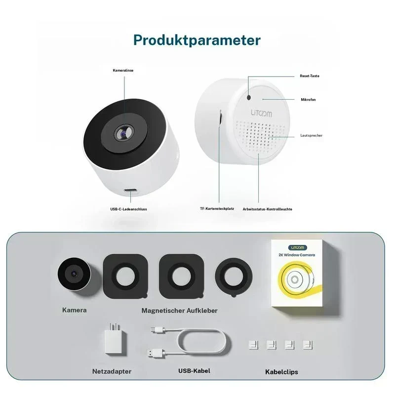 📹 50% RABATT! 🔒 Kristallklare 2K-Überwachungskamera – Farbnachtsicht, 24/7-Aufzeichnung & intelligente Alarme – Einfache Installation für maximale Sicherheit 🏠