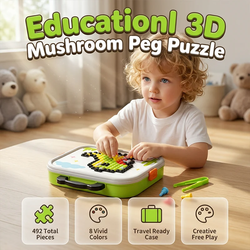 Kreatives 3D-Pilz-Steckpuzzle