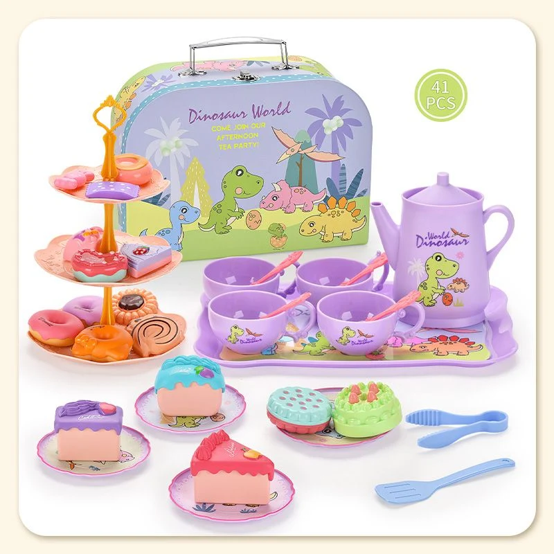 🍵 BLITZANGEBOT: 50% RABATT! 🦄 Kinder-Teeservice Spielzeug – PP/PS – 17-teilig Tragbar für Kinder ab 3 Jahren – Fantasiespiel & Teeparty 🎀