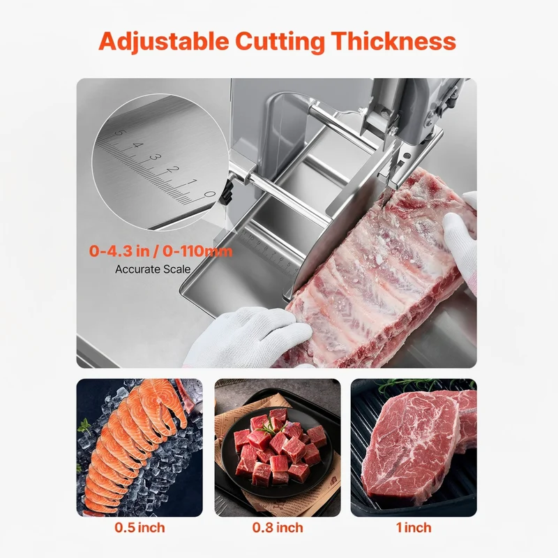 Fleischbandsäge Knochensäge 650W Knochenschneidemaschine Tischgerät