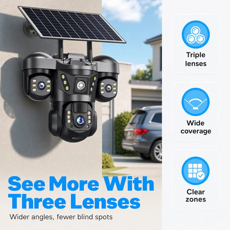 🔥50 % Rabatt! Solar-Überwachungskamera Außen 360° – Kein Stromkabel, volle Sicht! 📷 Überall montierbar, sieht auch nachts, IP67 regenfest ☀️ Limitiertes Angebot ⏳