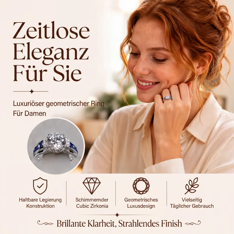 💍 50% RABATT! ✨ Eleganter Cocktailring aus Zirkonia – Funkelnd, luxuriös & zeitlos – Perfekt für besondere Anlässe & den täglichen Glamour 🌟