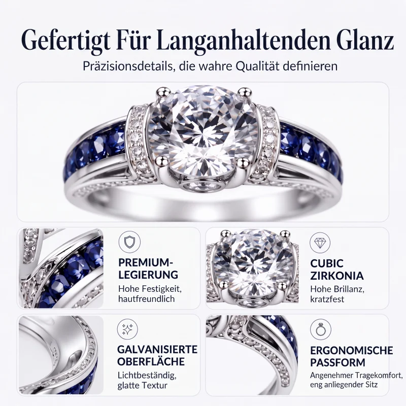 💍 50% RABATT! ✨ Eleganter Cocktailring aus Zirkonia – Funkelnd, luxuriös & zeitlos – Perfekt für besondere Anlässe & den täglichen Glamour 🌟