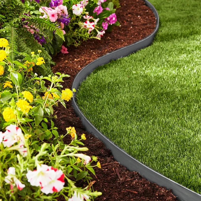 🌿 Schwarze PE-Gartenkante – flexibler Rasen- & Beetbegrenzer aus hochdichtem Kunststoff, wetterfest & einfach zu verlegen 🎉