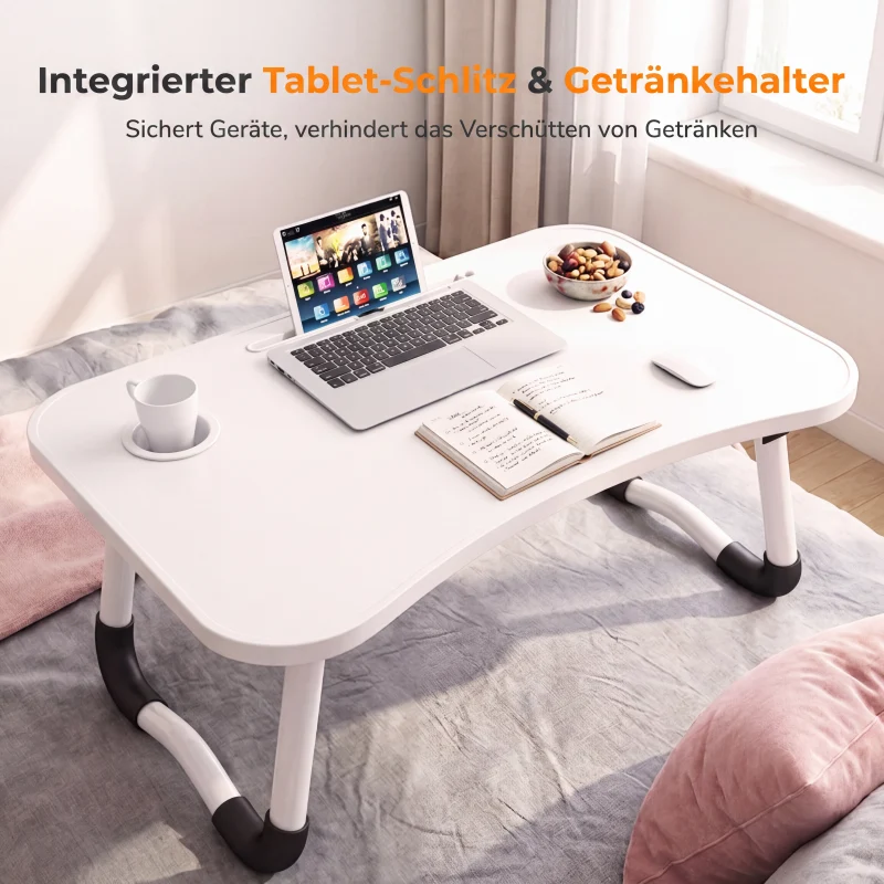 ⏳Nur für kurze Zeit – 50% RABATT⏰Klappbarer Laptop-Bettisch mit Becherhalter