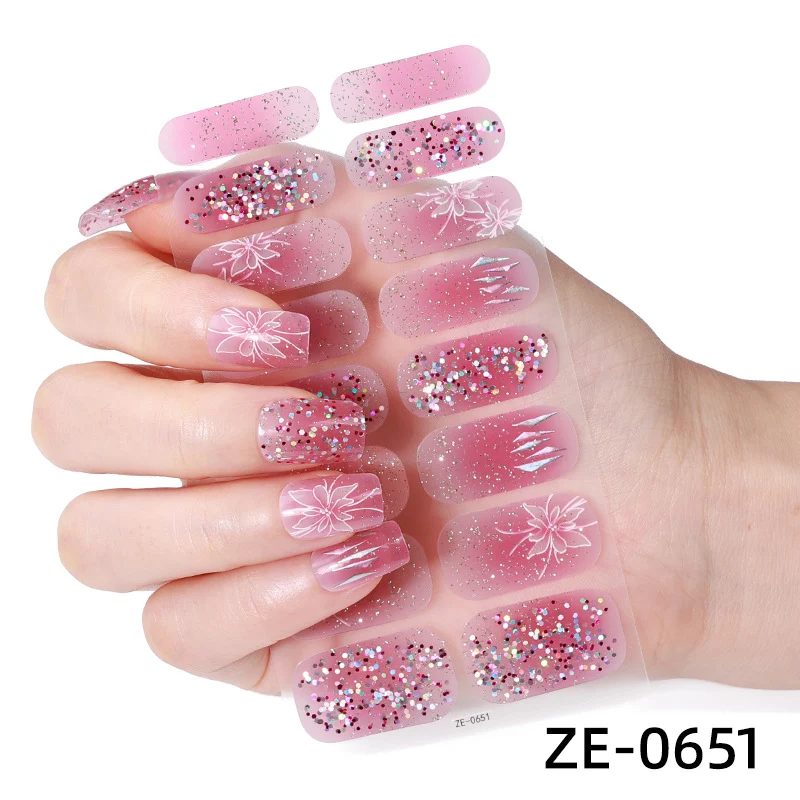 Florale Nagelkunst Aufkleber