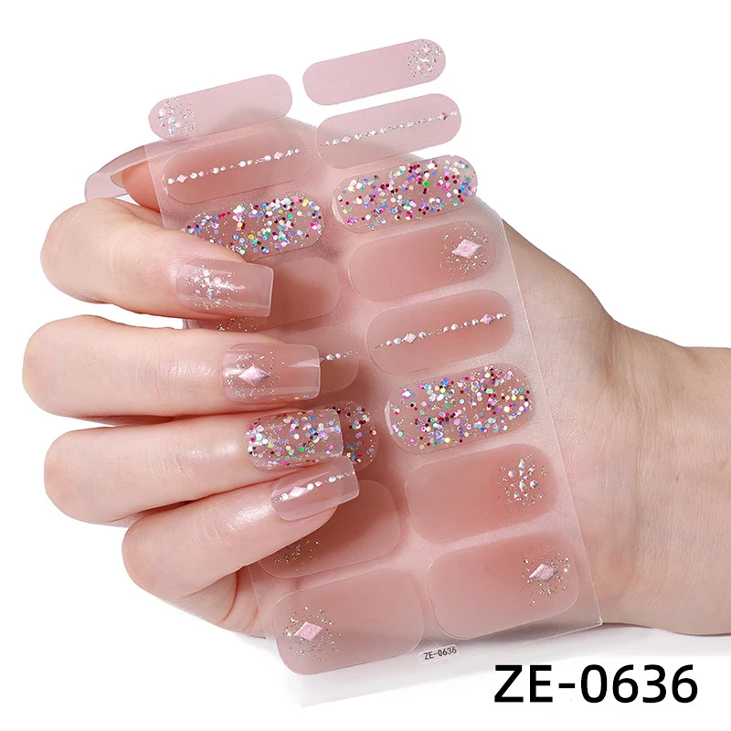 Florale Nagelkunst Aufkleber