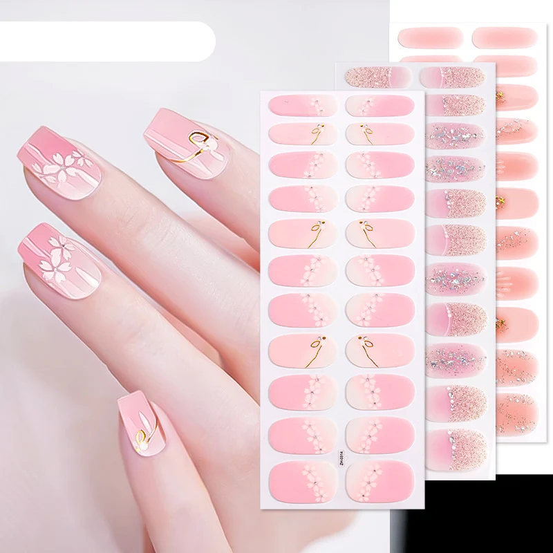 Florale Design Nagel-Wraps 1790954342