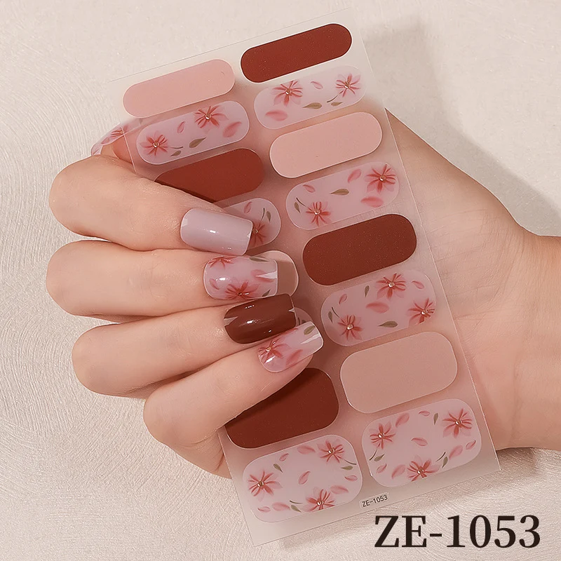 Blumen Design Nagelkunst Wraps