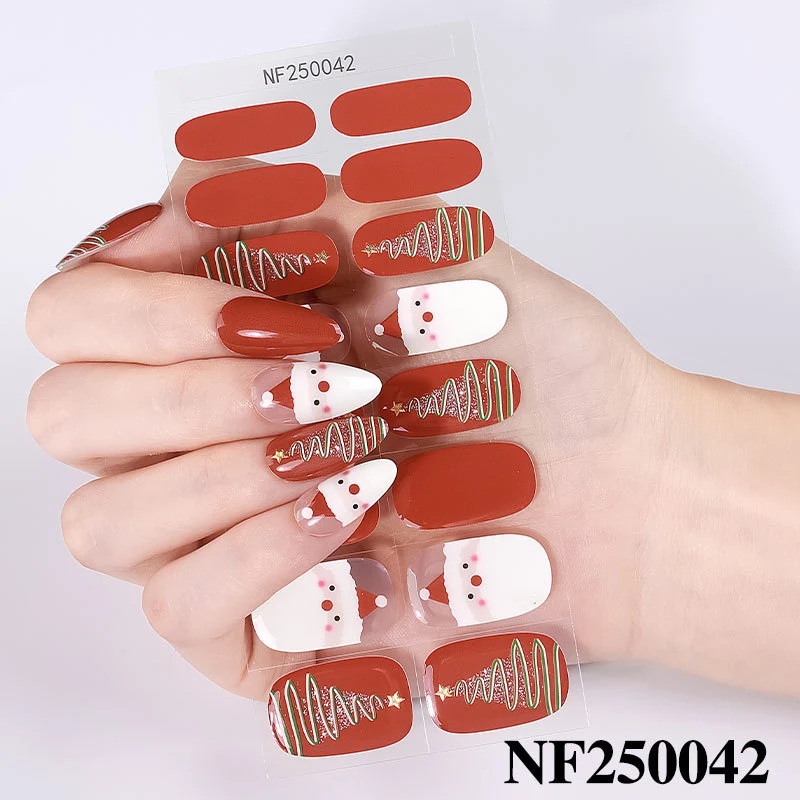 Festliche Nagelkunstaufkleber