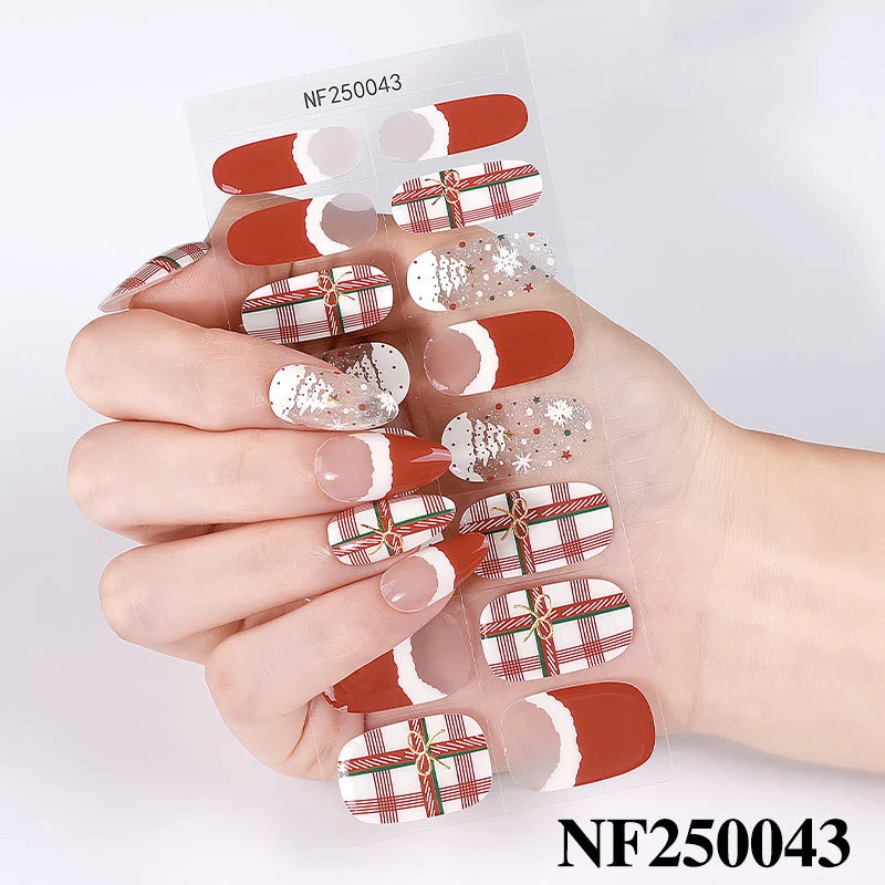 Festliche Nagelkunstaufkleber