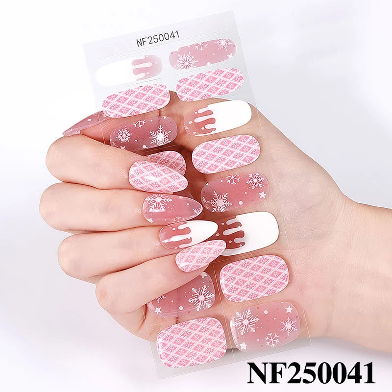 Festliche Nagelkunstaufkleber